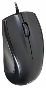 Мышь Оклик 185M черный оптическая (1200dpi) USB (3but)